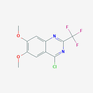 molecular formula C11H8ClF3N2O2 B254014 4-Chloro-6,7-dimethoxy-2-(trifluoromethyl)quinazoline CAS No. 951904-96-4