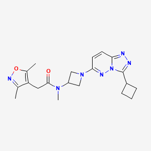 N-(1-{3-cyclobutyl-[1,2,4]triazolo[4,3-b]pyridazin-6-yl}azetidin-3-yl)-2-(3,5-dimethyl-1,2-oxazol-4-yl)-N-methylacetamide