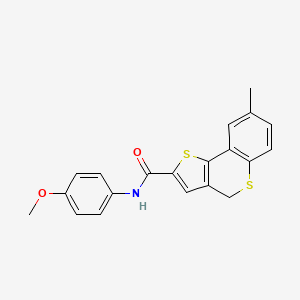 molecular formula C20H17NO2S2 B2540141 N-(4-methoxyphenyl)-8-methyl-4H-thieno[3,2-c]thiochromene-2-carboxamide CAS No. 477887-12-0