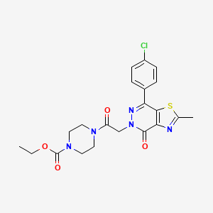 ethyl 4-(2-(7-(4-chlorophenyl)-2-methyl-4-oxothiazolo[4,5-d]pyridazin-5(4H)-yl)acetyl)piperazine-1-carboxylate