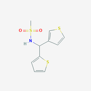 N-(thiophen-2-yl(thiophen-3-yl)methyl)methanesulfonamide