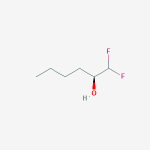 molecular formula C6H12F2O B2540151 (2S)-1,1-Difluorohexan-2-ol CAS No. 2416218-24-9