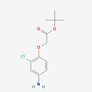 molecular formula C12H16ClNO3 B2540155 叔丁基 2-(4-氨基-2-氯苯氧基)乙酸酯 CAS No. 2248323-60-4