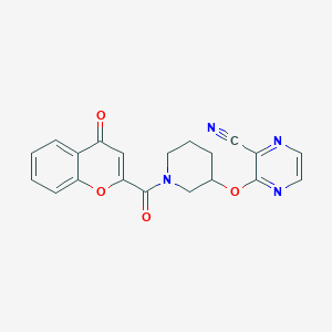3-((1-(4-oxo-4H-chromene-2-carbonyl)piperidin-3-yl)oxy)pyrazine-2-carbonitrile