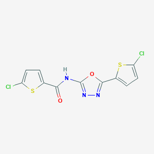 5-chloro-N-[5-(5-chlorothiophen-2-yl)-1,3,4-oxadiazol-2-yl]thiophene-2-carboxamide