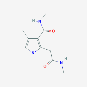 molecular formula C11H17N3O2 B254016 N,1,4-trimethyl-2-[2-(methylamino)-2-oxoethyl]pyrrole-3-carboxamide 