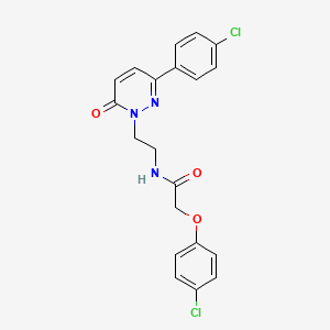 molecular formula C20H17Cl2N3O3 B2540164 2-(4-chlorophenoxy)-N-(2-(3-(4-chlorophenyl)-6-oxopyridazin-1(6H)-yl)ethyl)acetamide CAS No. 921532-16-3