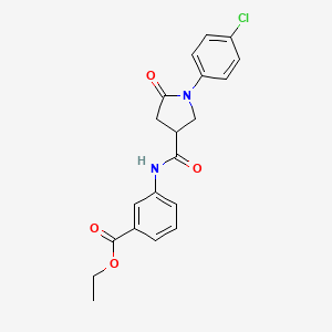 Ethyl 3-({[1-(4-chlorophenyl)-5-oxopyrrolidin-3-yl]carbonyl}amino)benzoate