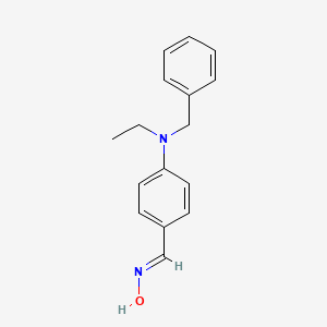 molecular formula C16H18N2O B2540171 N-苄基-N-乙基-4-[(羟亚氨基)甲基]苯胺 CAS No. 502976-20-7