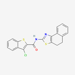 molecular formula C20H13ClN2OS2 B2540177 3-氯-N-(4,5-二氢萘并[1,2-d]噻唑-2-基)苯并[b]噻吩-2-甲酰胺 CAS No. 329903-09-5