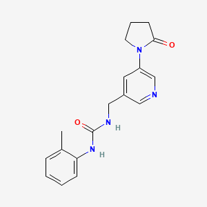 1-(2-Methylphenyl)-3-{[5-(2-oxopyrrolidin-1-yl)pyridin-3-yl]methyl}urea