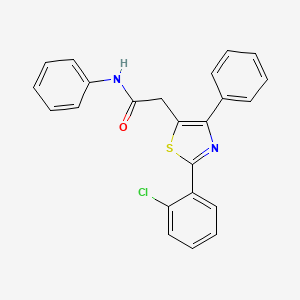 molecular formula C23H17ClN2OS B2540187 5-(2-(2-氯苯基)-4-苯基-1,3-噻唑-5-基)-N-苯基乙酰胺 CAS No. 338957-25-8