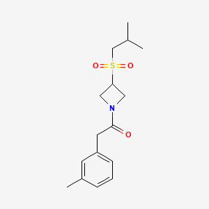molecular formula C16H23NO3S B2540190 1-(3-(Isobutylsulfonyl)azetidin-1-yl)-2-(m-tolyl)ethanone CAS No. 1797845-66-9