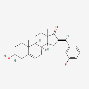 molecular formula C26H31FO2 B2540194 (13E)-13-[(3-fluorophenyl)methylidene]-5-hydroxy-2,15-dimethyltetracyclo[8.7.0.0^{2,7}.0^{11,15}]heptadec-7-en-14-one CAS No. 1095218-35-1