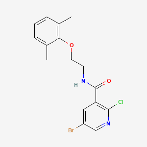 molecular formula C16H16BrClN2O2 B2540196 5-bromo-2-chloro-N-[2-(2,6-dimethylphenoxy)ethyl]pyridine-3-carboxamide CAS No. 1365625-11-1