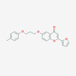 molecular formula C23H20O5 B254020 2-(2-furyl)-6-[3-(4-methylphenoxy)propoxy]-4H-chromen-4-one 