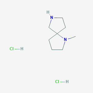 molecular formula C8H18Cl2N2 B2540201 1-甲基-1,7-二氮杂螺[4.4]壬烷二盐酸盐 CAS No. 1956366-79-2