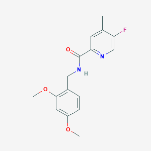 molecular formula C16H17FN2O3 B2540203 N-[(2,4-Dimethoxyphenyl)methyl]-5-fluoro-4-methylpyridine-2-carboxamide CAS No. 2415551-62-9