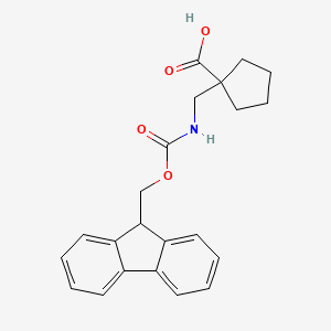 molecular formula C22H23NO4 B2540207 Fmoc-1-Aminomethylcyclopentancarbonsäure CAS No. 946727-65-7