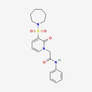 2-[3-(azepane-1-sulfonyl)-2-oxo-1,2-dihydropyridin-1-yl]-N-phenylacetamide