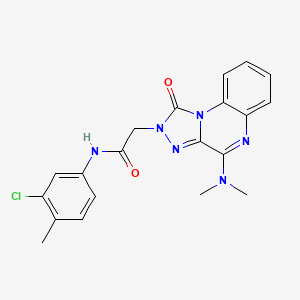 molecular formula C20H19ClN6O2 B2540226 N-(3-chloro-4-methylphenyl)-2-(4-(dimethylamino)-1-oxo-[1,2,4]triazolo[4,3-a]quinoxalin-2(1H)-yl)acetamide CAS No. 1296317-65-1