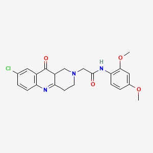 molecular formula C22H22ClN3O4 B2540228 2-{8-Chlor-10-oxo-1H,2H,3H,4H,5H,10H-benzo[b]1,6-naphthyridin-2-yl}-N-(2,4-Dimethoxyphenyl)acetamid CAS No. 2034457-63-9