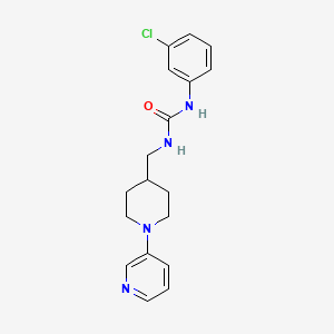 molecular formula C18H21ClN4O B2540235 1-(3-氯苯基)-3-((1-(吡啶-3-基)哌啶-4-基)甲基)脲 CAS No. 2034379-60-5