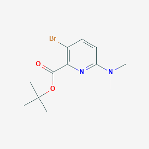 molecular formula C12H17BrN2O2 B2540236 Tert-butyl 3-bromo-6-(dimethylamino)pyridine-2-carboxylate CAS No. 2580214-71-5