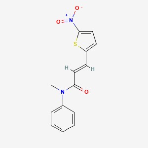 molecular formula C14H12N2O3S B2540239 (E)-N-methyl-3-(5-nitrothiophen-2-yl)-N-phenylacrylamide CAS No. 476309-77-0