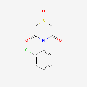 molecular formula C10H8ClNO3S B2540247 4-(2-Chlorophenyl)-1-oxo-1,4-thiazinane-3,5-dione CAS No. 338421-44-6
