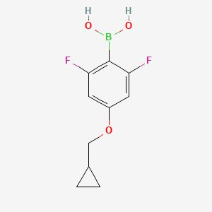 molecular formula C10H11BF2O3 B2540251 [4-(Ciclopropilmetoxí)-2,6-difluorofenil]ácido bórico CAS No. 2377605-97-3