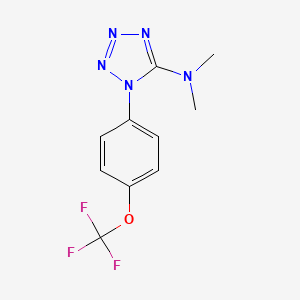 molecular formula C10H10F3N5O B2540255 N,N-dimethyl-1-[4-(trifluoromethoxy)phenyl]-1H-1,2,3,4-tetraazol-5-amine CAS No. 338417-26-8