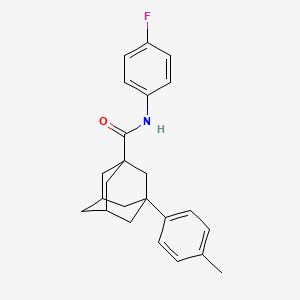 molecular formula C24H26FNO B2540257 N-(4-fluorophenyl)-3-(4-methylphenyl)adamantane-1-carboxamide CAS No. 306737-35-9