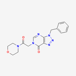 molecular formula C17H18N6O3 B2540258 3-benzyl-6-(2-morpholino-2-oxoethyl)-3H-[1,2,3]triazolo[4,5-d]pyrimidin-7(6H)-one CAS No. 863018-16-0