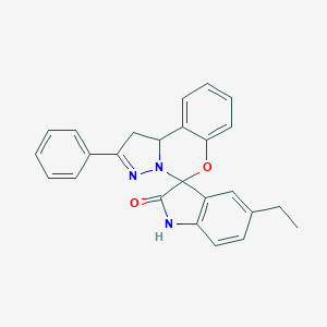 molecular formula C25H21N3O2 B254026 5-ethyl-2'-phenyl-1',10b'-dihydrospiro[indole-3,5'-pyrazolo[1,5-c][1,3]benzoxazin]-2(1H)-one 