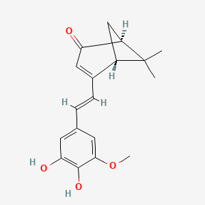 (1S,5R)-4-[(E)-2-(3,4-Dihydroxy-5-methoxyphenyl)ethenyl]-6,6-dimethylbicyclo[3.1.1]hept-3-en-2-one