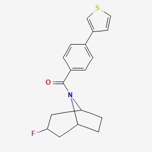 (3-Fluoro-8-azabicyclo[3.2.1]octan-8-yl)-(4-thiophen-3-ylphenyl)methanone