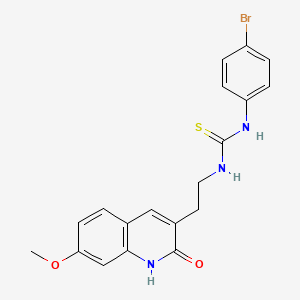 1-(4-bromophenyl)-3-[2-(7-methoxy-2-oxo-1,2-dihydroquinolin-3-yl)ethyl]thiourea