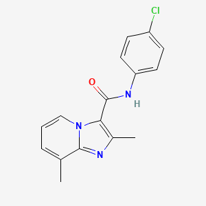 N-(4-chlorophenyl)-2,8-dimethylimidazo[1,2-a]pyridine-3-carboxamide