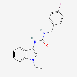 molecular formula C18H18FN3O B2540300 1-(1-乙基-1H-吲哚-3-基)-3-(4-氟苄基)脲 CAS No. 941951-38-8