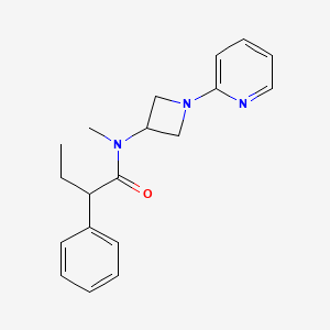 molecular formula C19H23N3O B2540301 N-Methyl-2-phenyl-N-(1-pyridin-2-ylazetidin-3-yl)butanamide CAS No. 2415570-99-7