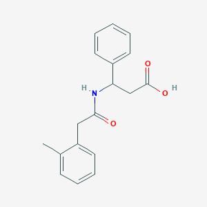 molecular formula C18H19NO3 B2540306 3-[2-(2-Methylphenyl)acetamido]-3-phenylpropanoic acid CAS No. 1016763-58-8