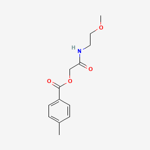 molecular formula C13H17NO4 B2540307 2-((2-Methoxyethyl)amino)-2-oxoethyl 4-methylbenzoate CAS No. 1002663-56-0