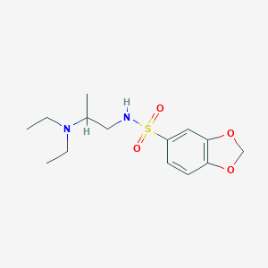 N-[2-(diethylamino)propyl]-1,3-benzodioxole-5-sulfonamide