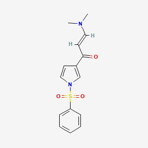 molecular formula C15H16N2O3S B2540310 (E)-3-(dimethylamino)-1-[1-(phenylsulfonyl)-1H-pyrrol-3-yl]-2-propen-1-one CAS No. 478064-06-1