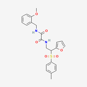 N1-(2-(furan-2-yl)-2-tosylethyl)-N2-(2-methoxybenzyl)oxalamide