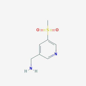 molecular formula C7H10N2O2S B2540320 (5-(Methylsulfonyl)pyridin-3-yl)methanamine CAS No. 1211584-23-4