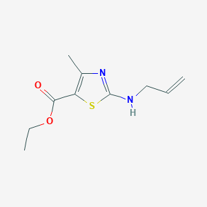 molecular formula C10H14N2O2S B2540325 Ethyl 4-methyl-2-(prop-2-enylamino)-1,3-thiazole-5-carboxylate CAS No. 6721-80-8