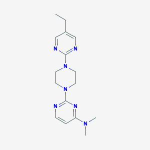molecular formula C16H23N7 B2540328 2-[4-(5-Ethylpyrimidin-2-yl)piperazin-1-yl]-N,N-dimethylpyrimidin-4-amine CAS No. 2415502-29-1