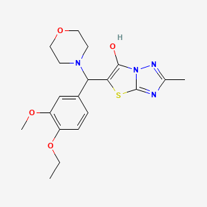 molecular formula C19H24N4O4S B2540331 5-((4-Ethoxy-3-methoxyphenyl)(morpholino)methyl)-2-methylthiazolo[3,2-b][1,2,4]triazol-6-ol CAS No. 869343-39-5